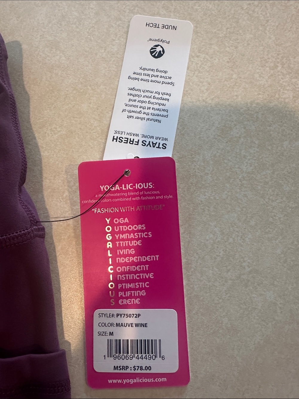 Yogalicious Deep Plum ladies active Leggings - Picture 3 of 3